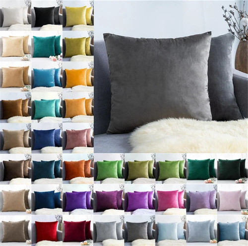 Plush velvet cushion cover - plush,