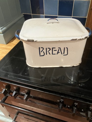 1950s vintage enamel bread bin - 1950s,