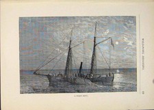 Original old antique print - original,
