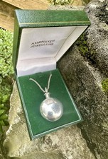Boxed Silver Scent Bottle Style Pendant Necklace
