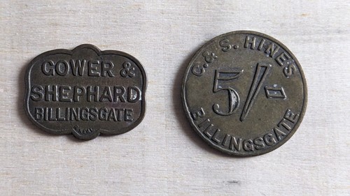 Billingsgate brass tokens - brass,