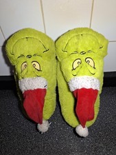 Women's Comfy The Grinch Slippers Winter Warm Fluffy Slippers