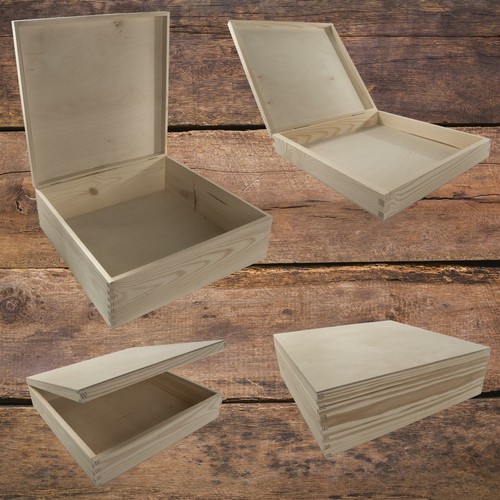 Square wooden lid boxes - square,