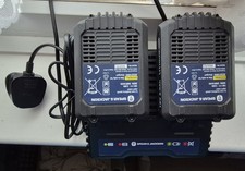 Spear & Jackson ACG218W2 Dual Charger and ABP118W7 Twin Battery Packs Used Once