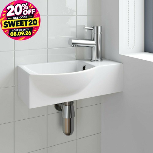 Cloakroom wall hung basin - cloakroom,