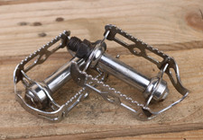 Raleigh 501 Chrome Quill Pedals 9/16" Vintage Retro Steel Road Racing Bike 1960s