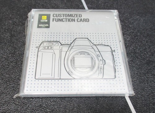 Minolta customized function - customized,