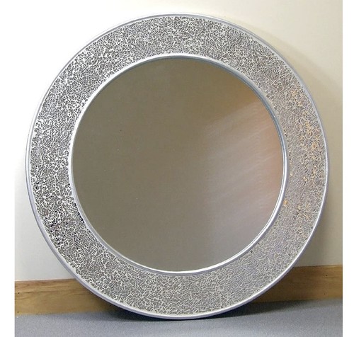 Sparkly circle wall mirror - sparkly,