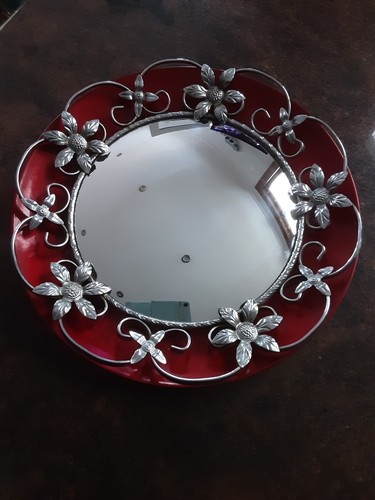 Vintage 1950s convex mirror - convex,