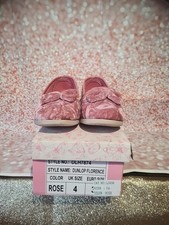 Dunlop Florence Rose Pink Ladies Vintage Slippers Size UK 4 With Box