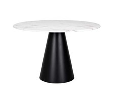 Richmond Interiors Degas Round Dining Table In Black And White 120cm Rrp £1408