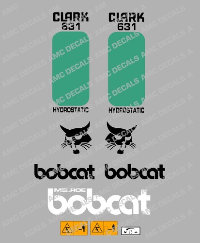 Bobcat 631 skid steer - steer, decal