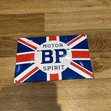 BP MOTOR SPIRIT Enamel Sign on
