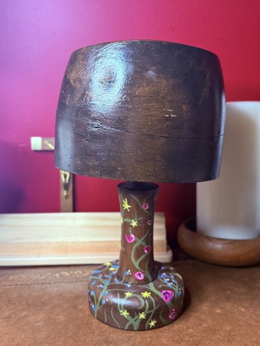 Vintage hat block wooden - vintage,