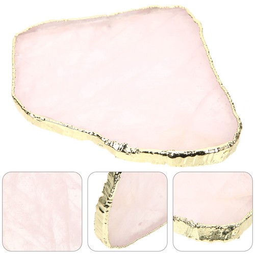 Natural crystal coaster - coaster, rose