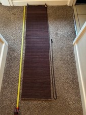 Window Blind - Roll-Up Brown Bamboo