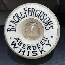 VERY RARE BLACK & FERGUSONS'S ABERDEEN WHISKY MATCH STRKER/HOLDER. 1800/1924