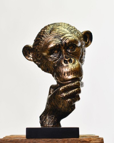 Cast iron curious monkey - iron,
