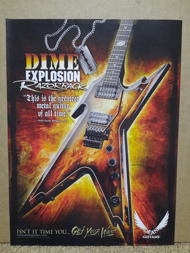 2007 dean guitars - magazine, ad