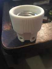 E27 (SCREW IN) Ceramic PORCELAIN LIGHT BULB HOLDER VINTAGE NOS  Lamp