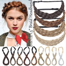 Brown Plaited Hair Band Braid