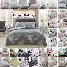 Reversible Floral Duvet Cover Set with Pillowcase Printed Bedding Quilt Covers
