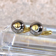 Vintage Dunhill Cufflinks Silver Gold Ball d Logo