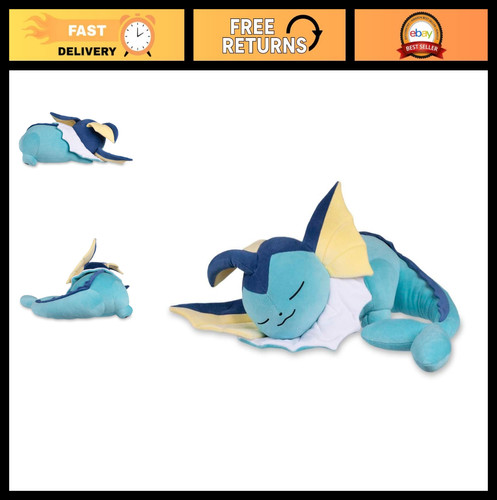 Sleeping vaporeon poké plush - sleeping,