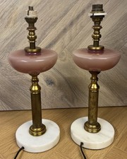 VINTAGE PAIR OF MARBLE GLASS