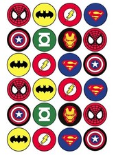 Marvel DC Logo Symbols Edible