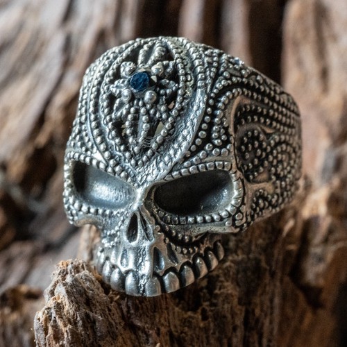 Skull ring sterling silver - skull,