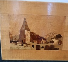 Vintage Inlaid Wood Marquetry