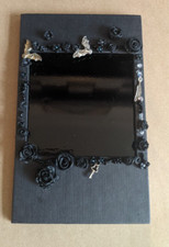 Handmade black scrying mirror