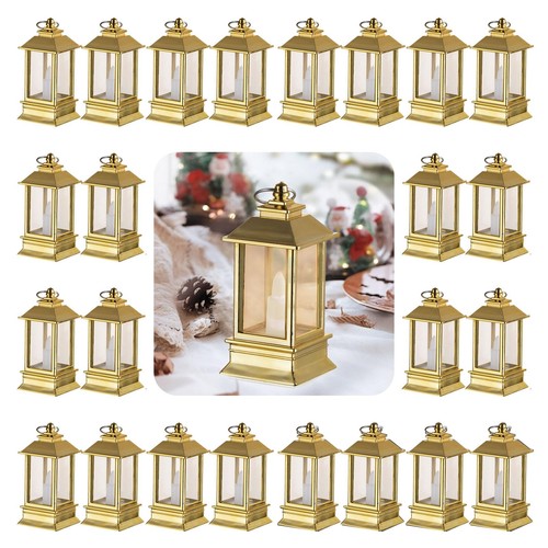 Pack gold mini lanterns - 24,