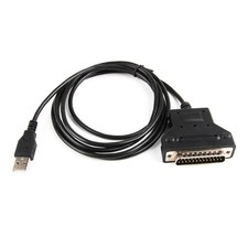 USB to DB25 25Pin Serial Printer Cable RS232 Cord for Data Transfer 180cm Length