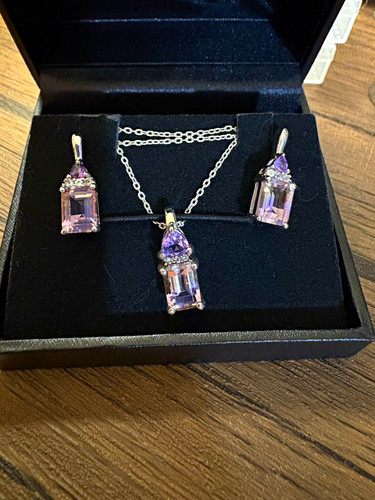 Silver purple rectangular - purple,