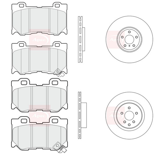 Apec front rear brake discs - apec,