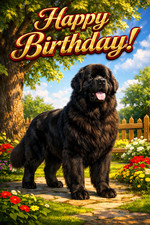 Newfoundland Birthday Card A5