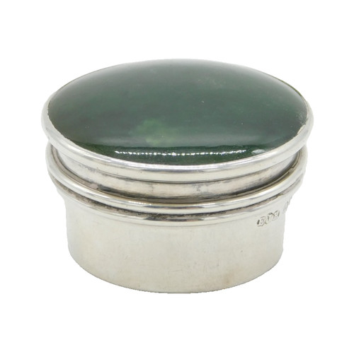 Sterling silver jade topped - silver,