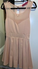 Pink Boohoo Skater Dress Size 14 - Used in Good Condition