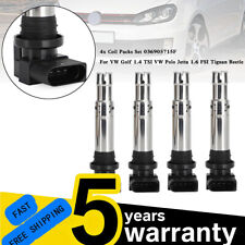 4x Coil Packs Set 036905715F For VW Golf 1.4 TSI VW Polo Jetta 1.6 FSI Tiguan
