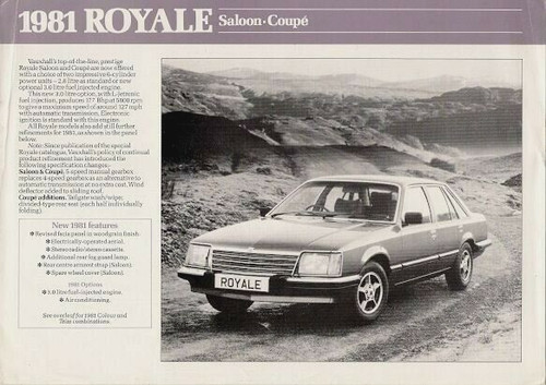 Vauxhall royale 1980 - 1980-81, uk