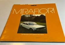 1975 Fiat Mirafiori 1300 2 & 4 Door Saloon Brochure & Price list 