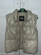Zara women leather gilet - zara,