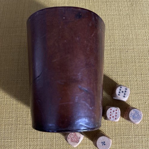 Vintage antique leather - vintage, dice