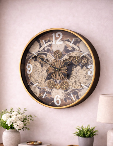 Steampunk wall clock - steampunk,