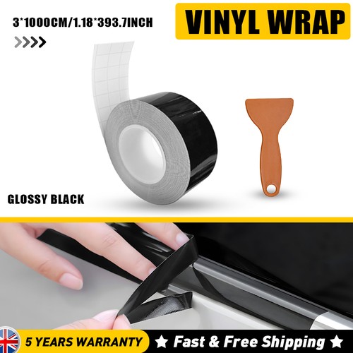 30mm 10m gloss black vinyl - 10m,