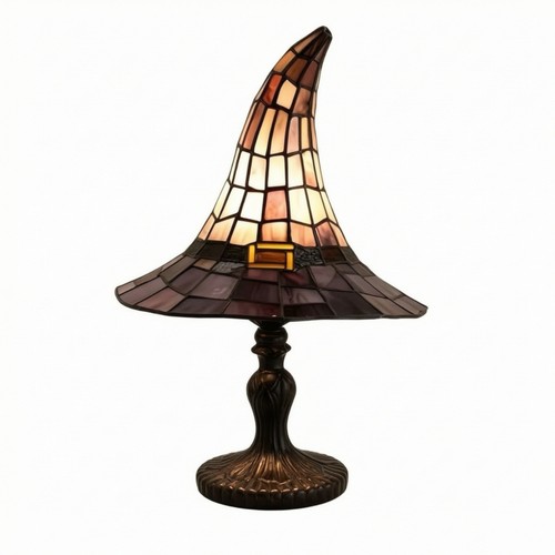 Stained glass witch hat - glass, lamp