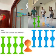 9X Sucker Darts Throwing Game Sticky Pop Table Toy Stress Reliver Toys