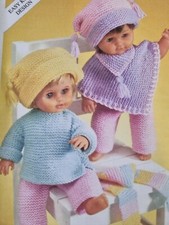 Baby Dolls  DK knitting Pattern  doll height 12 - 22"(347)